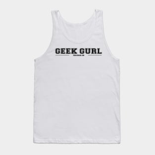 GEEK GURL VARSITY BLACK Tank Top